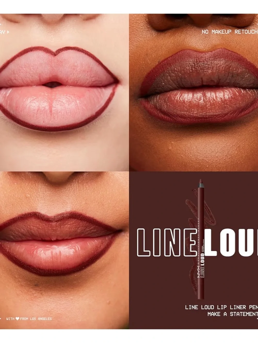 NYX Professional Makeup Line Loud Longwear Lip Liner- 34 Make A Statement NIP